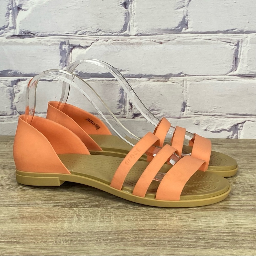 Crocs Tulum Grapefruit Flat Sandals